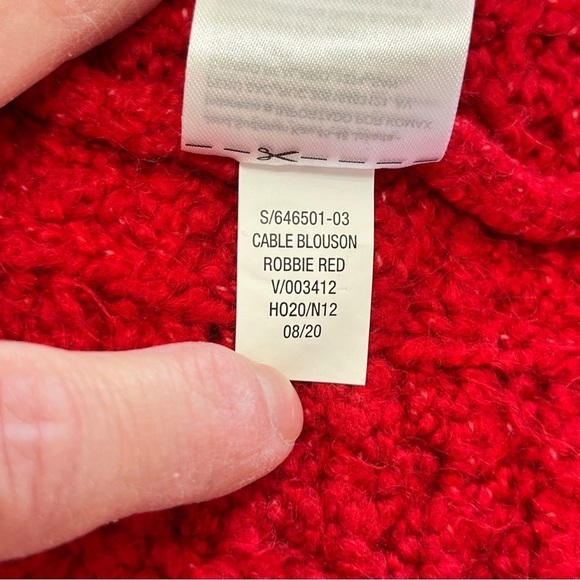Old Navy Red Oversized Chunky Cropped Sweater Size Small - Picture 9 of 12